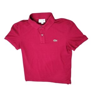 Lacoste Men's Red Polo Shirt - Size Medium